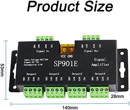 MEIRIYFA SP901E LED Pixel Strip Servo kontroler prijenosa signala SPI repeater dc 5-24 za led trake WS2812B WS2811 SK6812 RGB