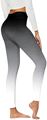 Uzorak s visokim strukom za žene - maslački meki gradijent za kontrolu trbuha tiskane hlače za vježbanje joge