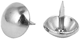 X-DREE 9 mm glava dia 11 mm visina obnova noktiju za nokte gurne pin srebrni ton 50pcs (9 mm dia glava 11 mm altura taxicería clavijas