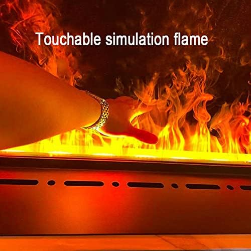 KEFFOR KAMPOPISI 3D Simulacijski plamen Električni kamin Ultra tanki metalni panel ugrađeni kamin za ukrašavanje kućnog kamina s daljinskim
