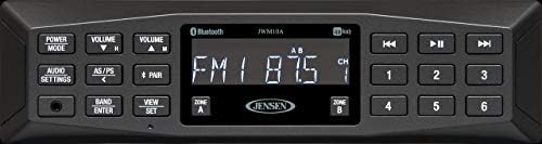 Jensen JWM10A AM/FM | Aux | Bluetooth | Aplikacija spremna Wallmount Stereo, 4x 6W, 30 Programirajuća postavka, prima Bluetooth audio
