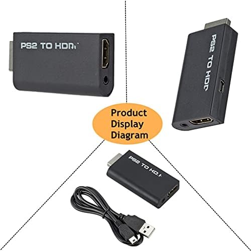 HGVVNM prijenosni PS2 do HDMI 480I/480P/576I Audio Video Converter s 3,5 mm izlazom Podržava sve načine prikaza