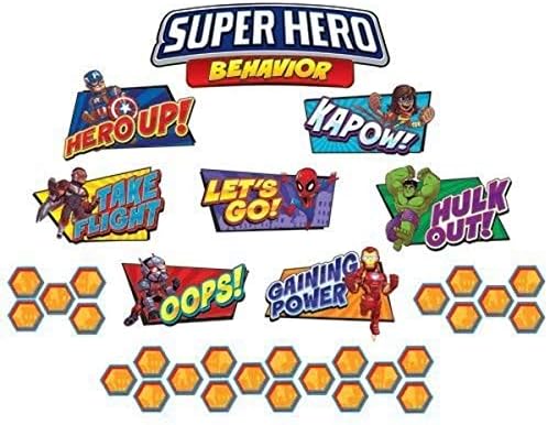 Eureka natrag u školu Marvel Superhero Adventure 'Ponašanje' Mini Bilten Board i Učionice u učionici, 35pc, 6 '' W x 21 '' L