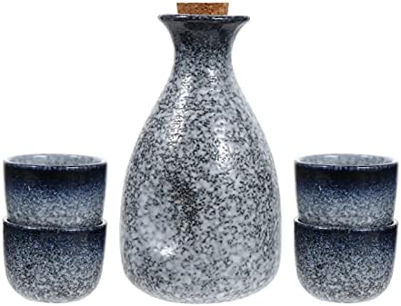 Luxshiny pribor Set Set Set Set Set 1 set keramike sake set tradicionalno japansko sake saki set keramike sake čaše s 4 sake ochoko