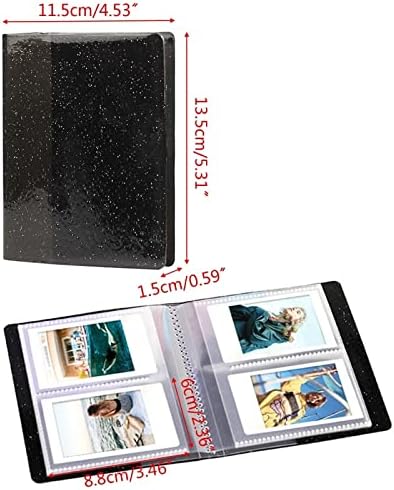 Midfgu 64 džepa 3 inča Quicksand Photo Album Mini Instant Picture Spremnik Organizator za pohranu