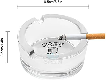 Baby Saur cigarete pušači staklene pepeljare pepela ladice za kućni ured za stolni stol ukras