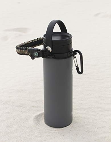Jedna misijska ručka Paracord 2.0 za boce za vodu iz Hydro Flask Wide Usce - također kompatibilne s željeznom tikvicom, Jednostavna