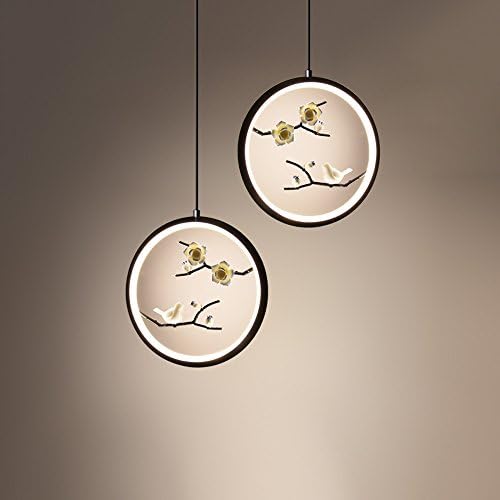 taimowei kreativni okrugli krug glave aluminij restoran luster kineskog stila smola ptica ptica s visokim svjetlom čips lampica dnevna