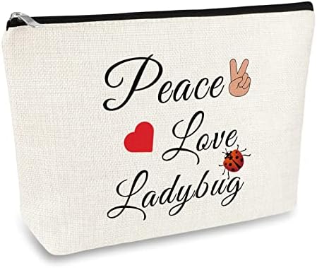 Ladybug ljubitelj poklon poklon Ladybug Makeup torba za žene sretno dar poklon dar bug poklon kozmetička torba inspiracijski poklon