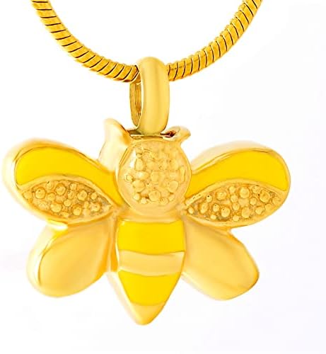 Spomen urna za kućne ljubimce pčelinji nakit kremacijska ogrlica Od nehrđajućeg čelika 316 privjesak za kućne ljubimce za životinjski