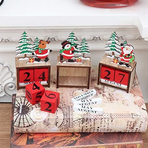 Adventski drveni kalendar blok odbrojavanja kalendar božićnih ukrasa pribor za ukrašavanje radne površine usluge zabave