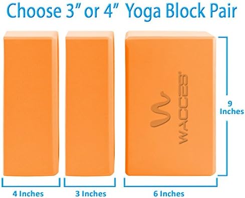 WACCES pjena vježba, fitness i joga blokovi - set od 2 - naranča