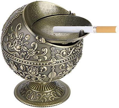 Vintage Art Craft Ashtray, metalni okrugli lopta pepeljara u obliku uzorka ukras poklona za dom, hotel