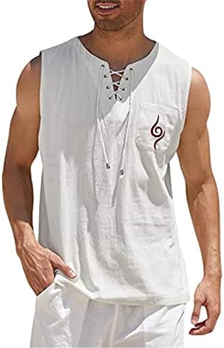Muška majica bez rukava muški proljetni / ljetni vrhovi ležerni sportski top Bez rukava pamučni prsluk s uzorkom fitness majica za