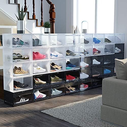 LXZDCT kutija za cipele, Organizator cipela s jasnim vratima za tenisice, plastične skladištenje cipela za prikaz kolekcije, 4pcs