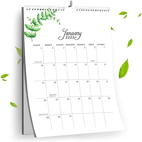 2023. Zidni kalendar, kalendar 2023-2024, 18 mjesečno trčanja od siječnja 2023. do lipnja 2024., umjetnički sezonski kalendar dizajna