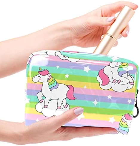 Tbouobt kozmetičke torbe za žene, šminkanje torbe za toaletne zaštite Organizator pribor, Rainbow Stars crtani jednorog