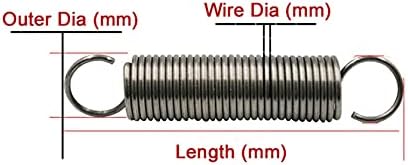 Industrijska građevinska napetost napetost opruga DIY promjer žice s 3,5 mm vanjski promjer 1 mm duljine 19 mm od 60 mm do 500 mm čelična