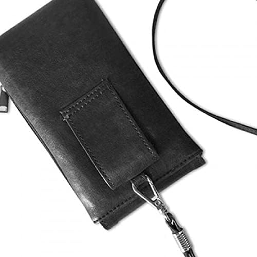 Plavi ravninski dizajn ilustracija uzorka telefonska torbica za novčanik Viseti mobilna vrećica crni džep