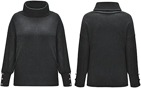 Ženske jesenske kornjače džemperi modni dugi rukavi Čvrsta boja pleteni pulover Elegantni povremeni jumper vrhovi