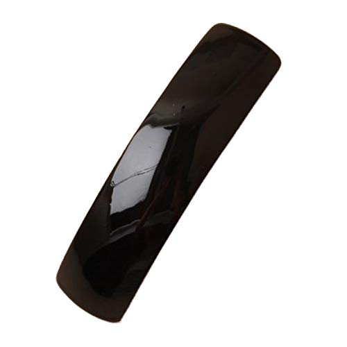 Crni zakrivljeni pravokutni u obliku spring barrette za kosu klizač 9cm