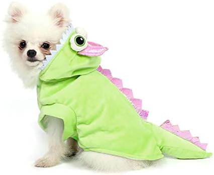Mogoko Dog Cat Dragon kostimi, Cosplay haljina za kućne ljubimce, zeleni kostim dinosaura za male psiće pse