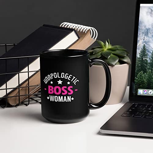 Unapologetic Boss žena tiskana šalica za kavu - Slatka izjava keramičke čajnice - Trendi grafičke šalice - poklon