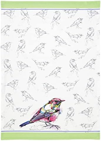 Akvareli Enesca Izzie i Olivera, Abbie Diamond, ljubičasta ptica, ručnik za posuđe, 19,3 inča 27 inča, Višebojni