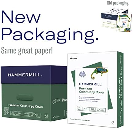 Hammermill Cardstock, premium kopija u boji, 80 lb, 11 x 17-1 paket - 100 svijetlo, napravljeno u američkoj kartici, 120037r, bijelo
