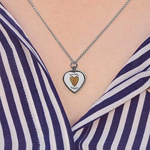 Volim pizzu srce urna ogrlica za kućne ljubimce personalizirani držač pepela srce privjesak za uspomenu spomen nakit prilagođeni jedinstveni