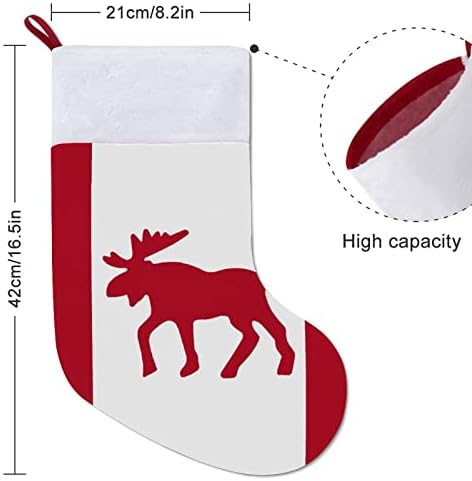 Moose amblem na kanadskoj zastavi božićna čarapa Viseće čarape tiska