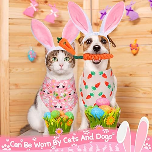 10 komada pseći zeko uši i uskršnja štenaca za igračke za igračke uskrsni kostim za glavu rep Bowtie kućni ljubimac zečji uši zečevi