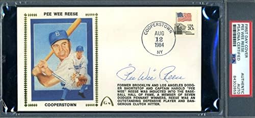 Pee Wee Reese PSA DNA Slabbed potpisana Hall of Fame FDC Cache Autograph