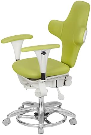 Medicinska podesiva ergonomska mikroskopska stolica za zube, uvezena kožna stolica sa šavom, kontrolirana nogom / pedalom za kliniku,