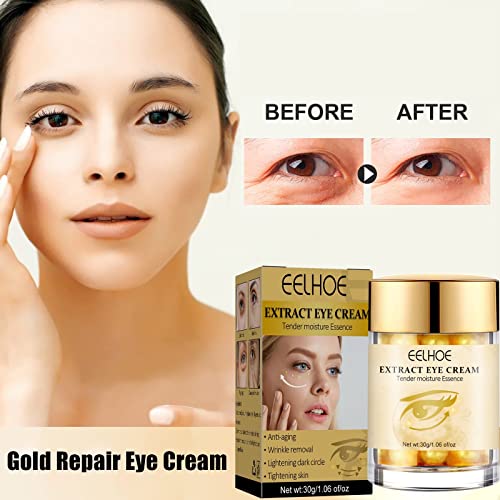 Zlatno revitaliziranje očiju za popravljanje očiju i tamne krugove hidratizirajući hidratantno učvršćivanje prikladno za sve tipove