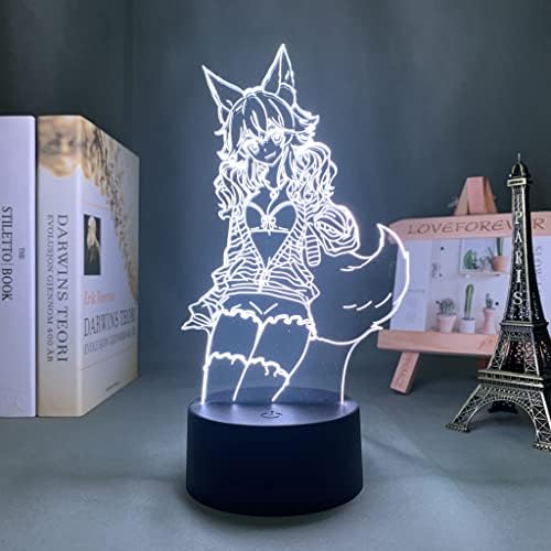 JSDECOR LED Light Anime Fiction Sudbina Tamamo No Mae For Kids Decoration Decoration Nightlight Dijete rođendanska soba Poklon Dekor
