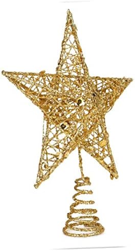 Inoomp 3pcs božićni dekor Zvjezdani dekor Xmas TOP BOSKS Blitter Star Treetop Holiday Tree Star Topper Sequins Božićno drvce Dekoracija