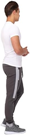 SCR Sportska odjeća 33/36 Inseam muške prugaste jogger hlače za manšete trenirke za treniranje treninga hlače vitke visoke duge