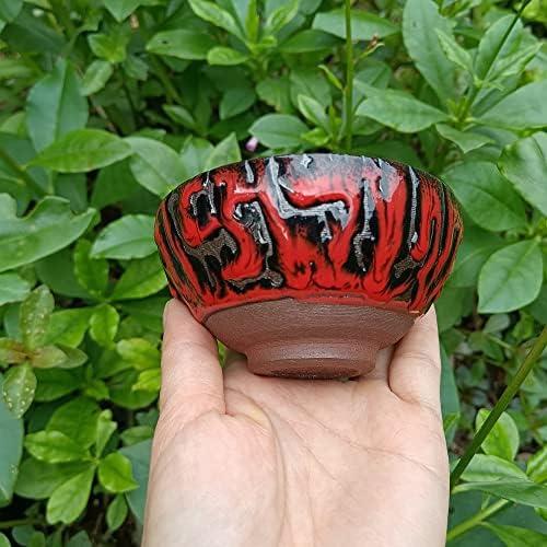 APINGJENZ Mythical Beast Jedinstveni kineski čaše za čaj Jianzhan+poklon kutija crvena glatka glazura Tenmoku Pottery Bowl Kineska