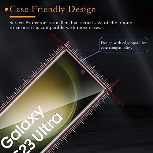 Nixinioo [2 pakiranja] Zaštitna folija za ekran od 2 komada za Samsung Galaxy S23 Ultra, 3D zakrivljena s punim premazom， Bez mjehurića,