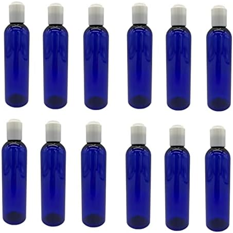 4 oz plave plastične boce -12 pakiranje prazne punjenja boca - besplatno bpa - esencijalna ulja - aromaterapija | Bijelo pritisnite