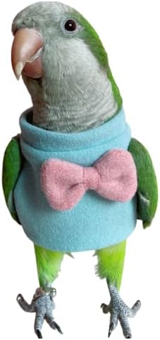 Odjeća za ptice - ručno rađena debela košulja s pamučnim džemperom s pramčanim kravatom elegentno odijelo za papige afričke sive papagajne