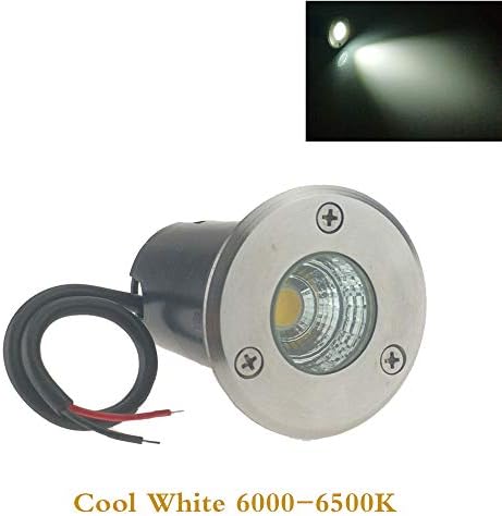 Zsgoes 6 Pack 3W hladna bijela LED bunar u mljevenim krajobraznim svjetlima IP67 vodootporna za vanjsku rasvjetu, vrt, dvorište, popločani