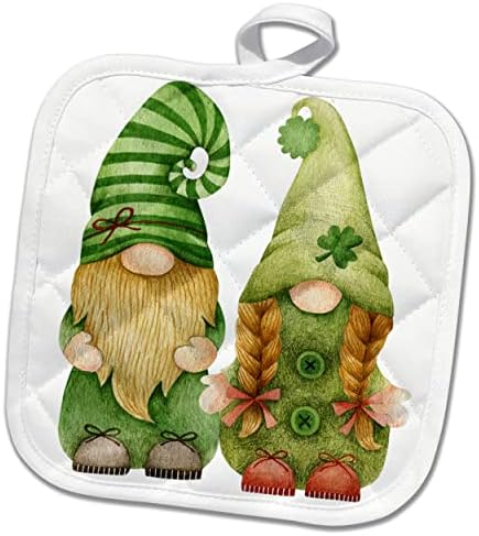 3Drose Slatka zelena St Patricks Day Irish Gnome par ilustracija - Vlasnici za rupe