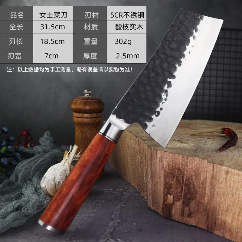 Gummia kuhinjski setovi noža, 2pcs čekić uzorak meso Cjestite 5CR15 kuhinjski nož od nehrđajućeg čelika Oštro rezanje noža Profesionalni