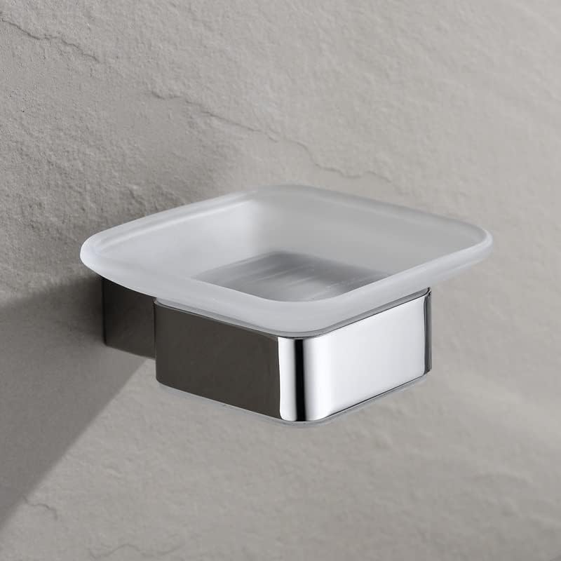 ZCMEB sapun za sapunu Zidni kromirani kvadratni držač sa sapunom za kupaonicu pribor za sapun suđe sapuna