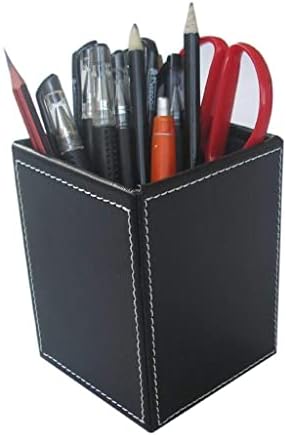 TBIIEXFL PU kožna kvadratna olovka za olovku Kup za stolnu površinu za skladištenje Office Office Opshissing Box Box
