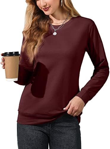 Minetom ženske casual crewneck twives/color blok dukserice košulje dugih rukava pulover slatki lagani labavi vrhovi