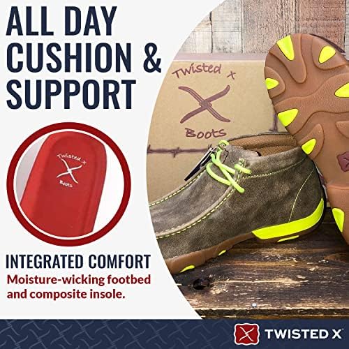 Twisted X muški hooey loper - klizač ili čipkasti wicking loper cipele za muškarce - dizajnirani s miješanom ljuskom riže i izdržljivim