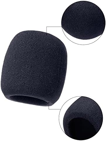 UXCELL 4PCS pjenasti mikrofon pokriva kuglični tip zadebljanja za ili 45-55 mm mikrofon crni